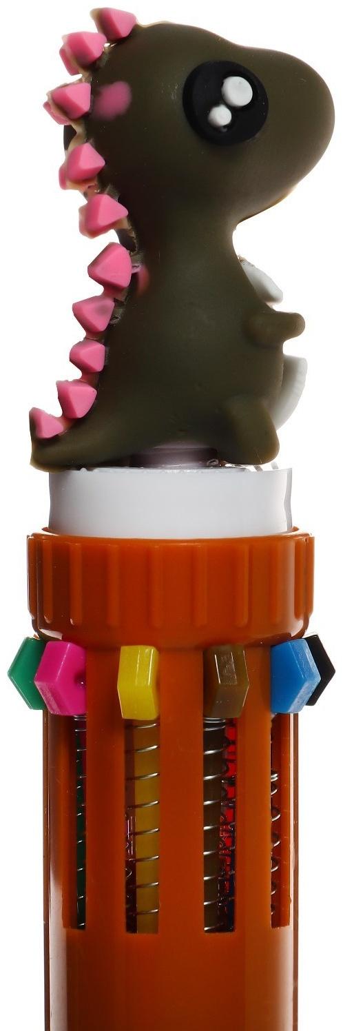 Ручка шариковая автоматическая, 10-ти цветная, Дракон МИКС