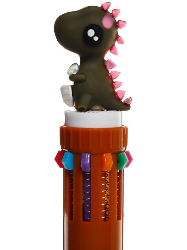 Ручка шариковая автоматическая, 10-ти цветная, Дракон МИКС