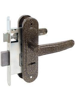 Замок врезной Птимаш ЗВ9-4.03, с ручками, цвет бронза