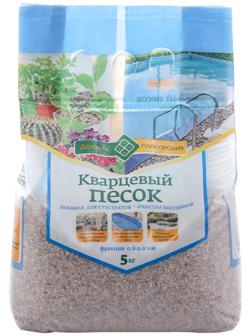 Песок кварцевый Долина Плодородия, фр. 0.8 - 2 мм, 5 кг