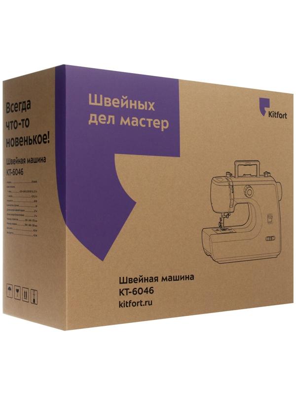 Швейная машина Kitfort КТ-6046, 24 Вт, 14 операций, полуавтомат, белая