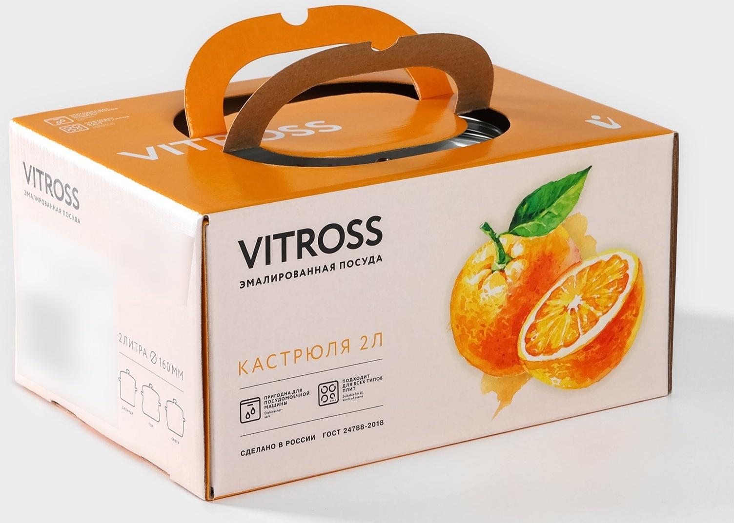 Кастрюля Magia, 2 л, стеклянная крышка, индукция, чёрный