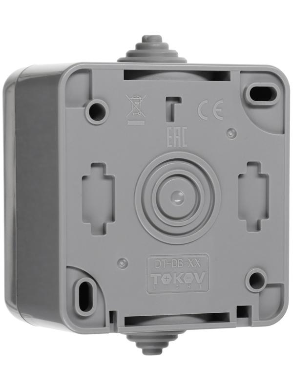 Кнопка звонка ОП Dita IP54 10А 250В сер. TOKOV ELECTRIC TKL-DT-DB-C06-IP54