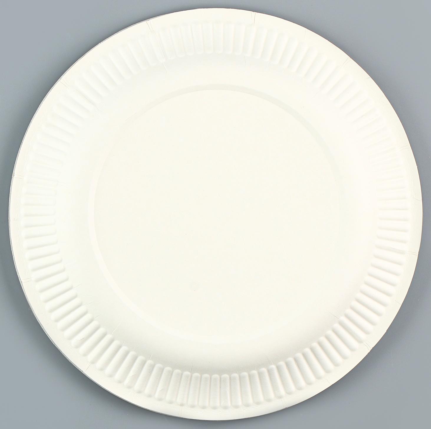 Тарелка одноразовая бумажная 