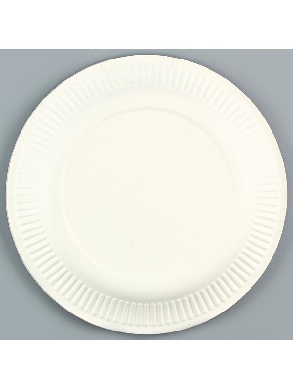 Тарелка одноразовая бумажная 