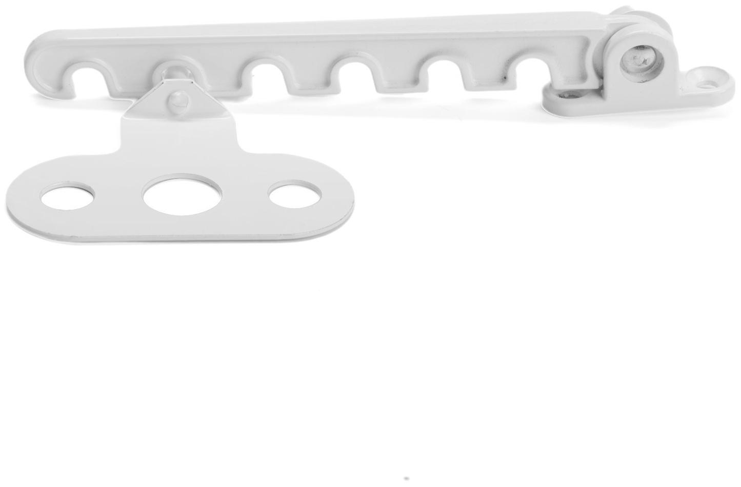 Ограничитель алюминиевый 6-ти позиционный, гребенка, цвет белый