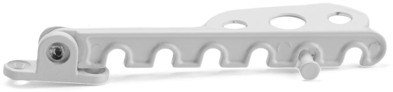 Ограничитель алюминиевый 6-ти позиционный, гребенка, цвет белый