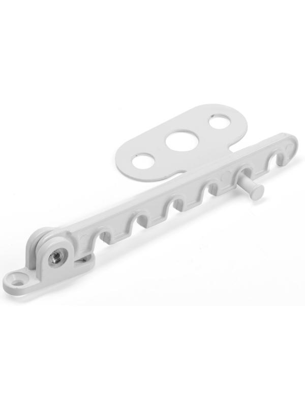 Ограничитель алюминиевый 6-ти позиционный, гребенка, цвет белый