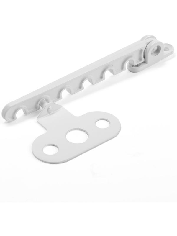 Ограничитель алюминиевый 6-ти позиционный, гребенка, цвет белый