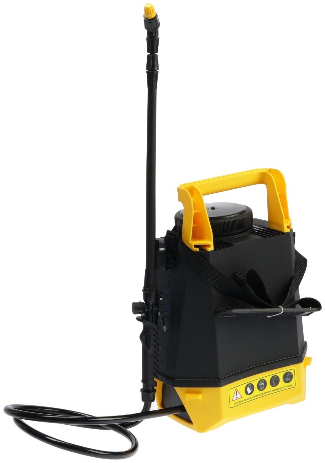 Опрыскиватель аккумуляторный Huter SP-5AC, 12 В, 2 Ач, 5 л, 2.8 л/мин, насадки 3 шт.