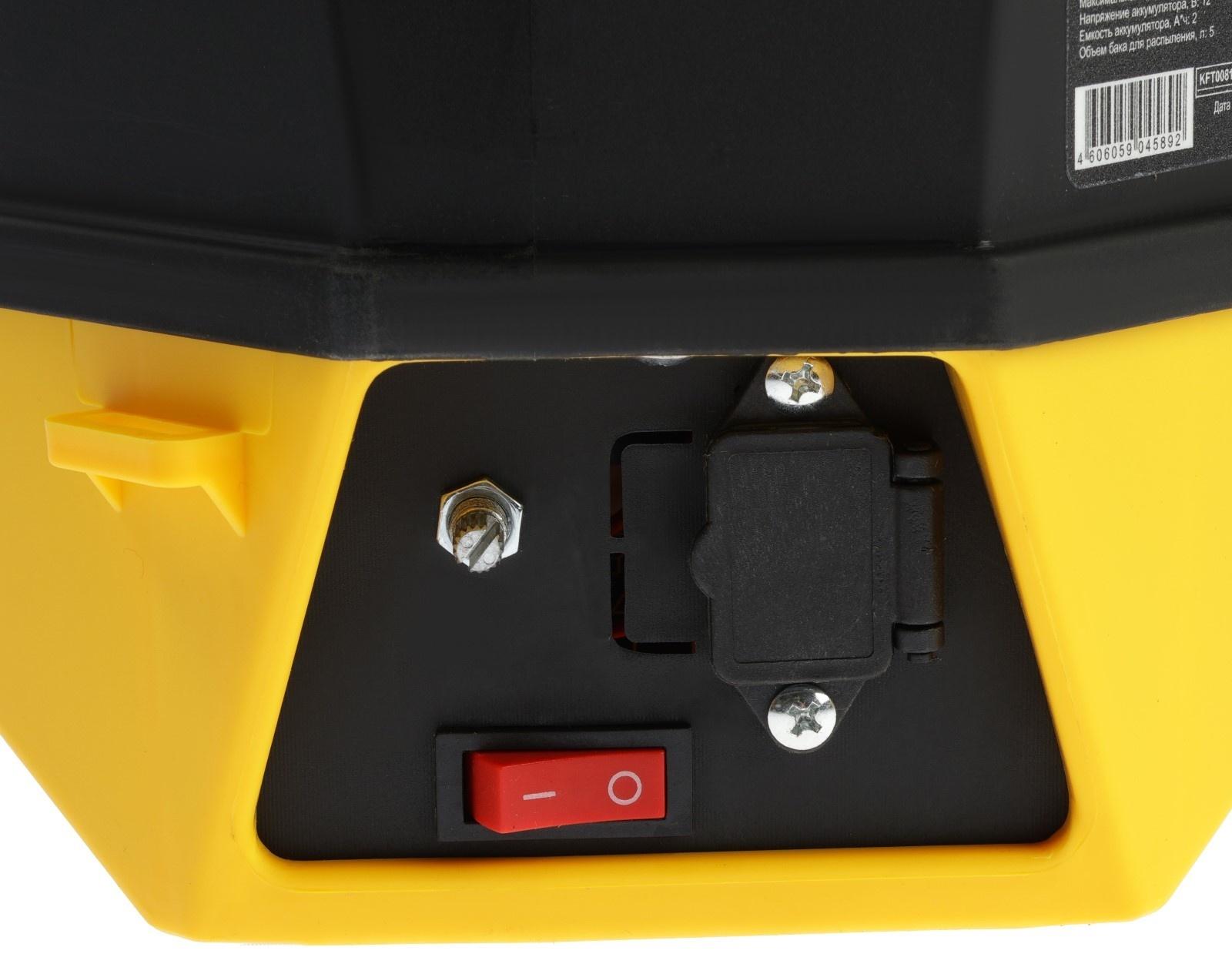 Опрыскиватель аккумуляторный Huter SP-5AC, 12 В, 2 Ач, 5 л, 2.8 л/мин, насадки 3 шт.