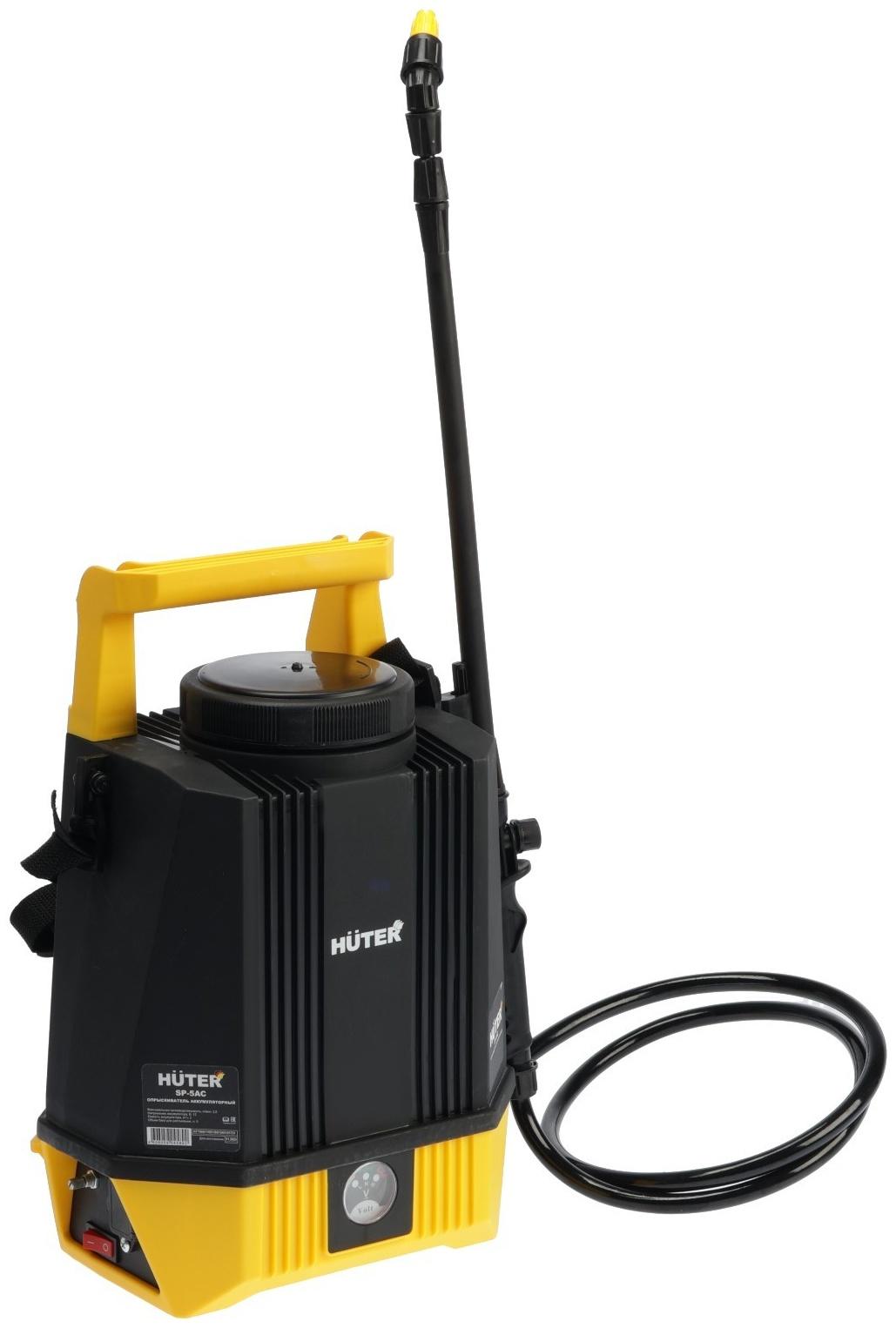Опрыскиватель аккумуляторный Huter SP-5AC, 12 В, 2 Ач, 5 л, 2.8 л/мин, насадки 3 шт.