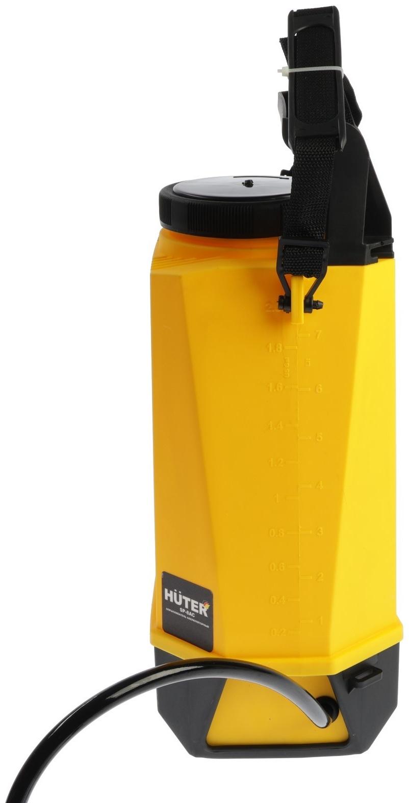 Опрыскиватель аккумуляторный Huter SP-8AC, 12 В, 8 л, 2 Ач, 3 л/мин, насадки 3 шт.