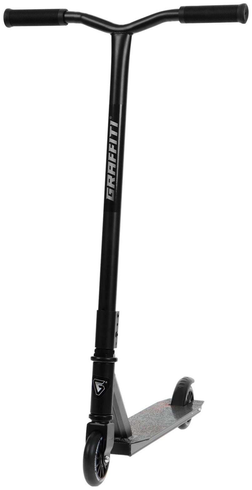 Самокат трюковый GRAFFITI Turn 23, колеса PU 100 мм, пластик диск, 85А, резьб. компрессия