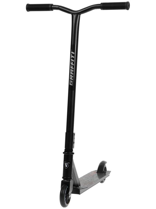 Самокат трюковый GRAFFITI Turn 23, колеса PU 100 мм, пластик диск, 85А, резьб. компрессия