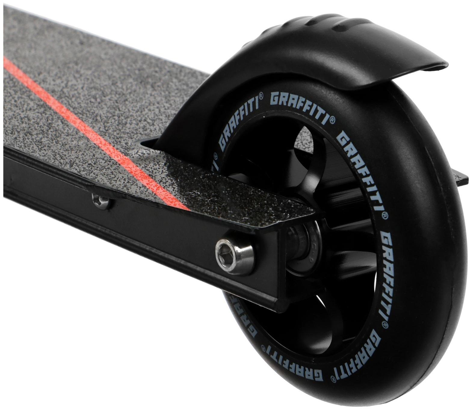 Самокат трюковый GRAFFITI Zigzag 23, колеса PU 100 мм, алюм. диск, 85А, резьб. компрессия