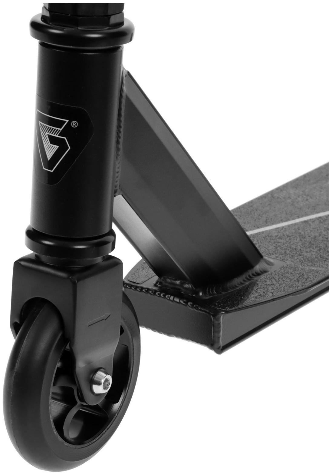 Самокат трюковый GRAFFITI Zigzag 23, колеса PU 100 мм, алюм. диск, 85А, резьб. компрессия