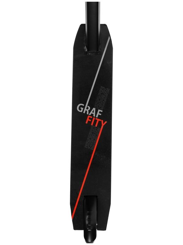 Самокат трюковый GRAFFITI Zigzag 23, колеса PU 100 мм, алюм. диск, 85А, резьб. компрессия