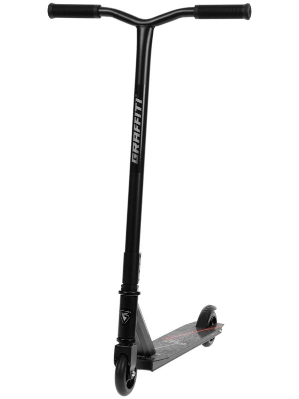 Самокат трюковый GRAFFITI Zigzag 23, колеса PU 100 мм, алюм. диск, 85А, резьб. компрессия