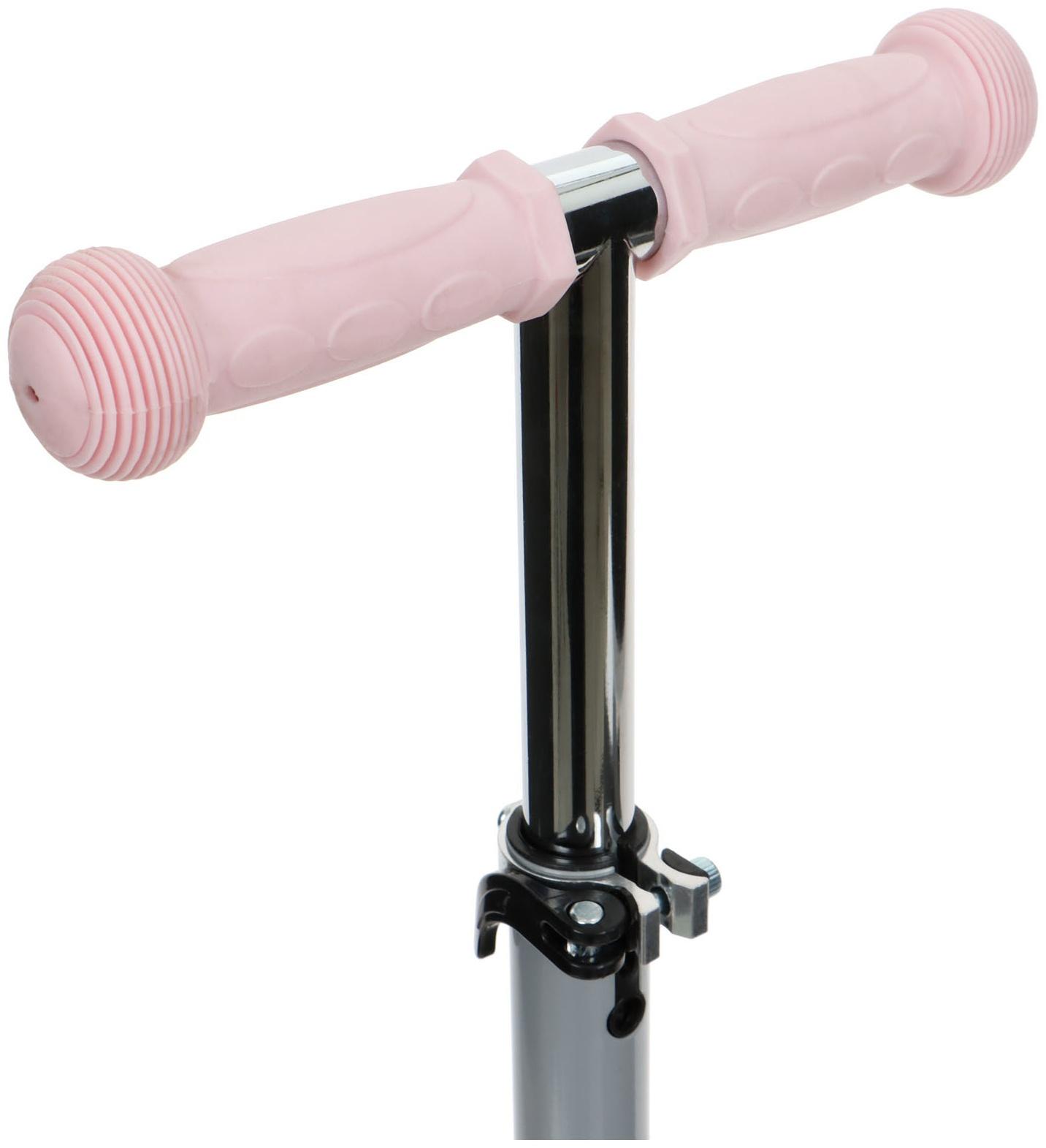 Самокат GRAFFITI, колеса световые PU 120/70 мм, ABEC 7, цвет розовый