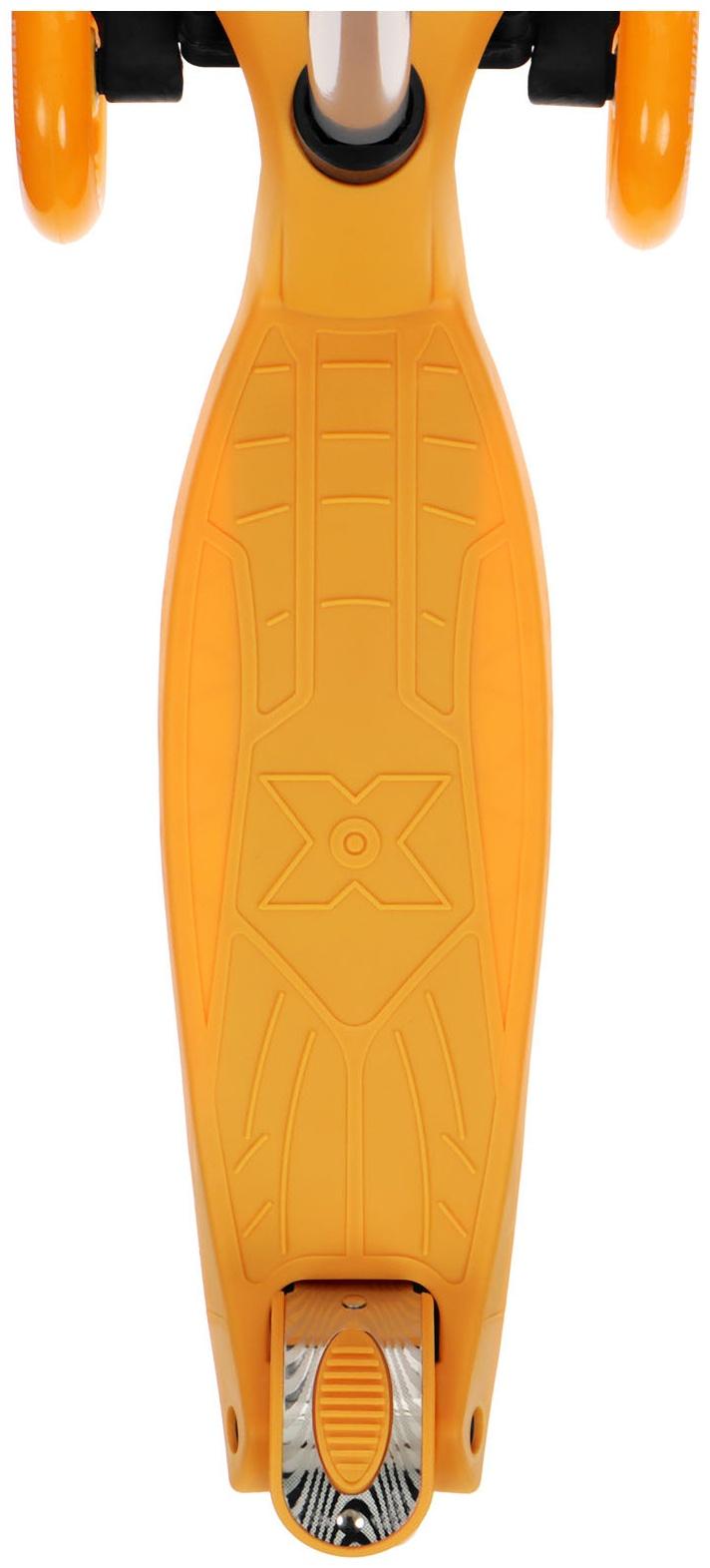 Самокат GRAFFITI, колеса световые PU 120/70 мм, ABEC 7, цвет оранжевый