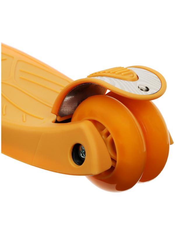 Самокат GRAFFITI, колеса световые PU 120/70 мм, ABEC 7, цвет оранжевый