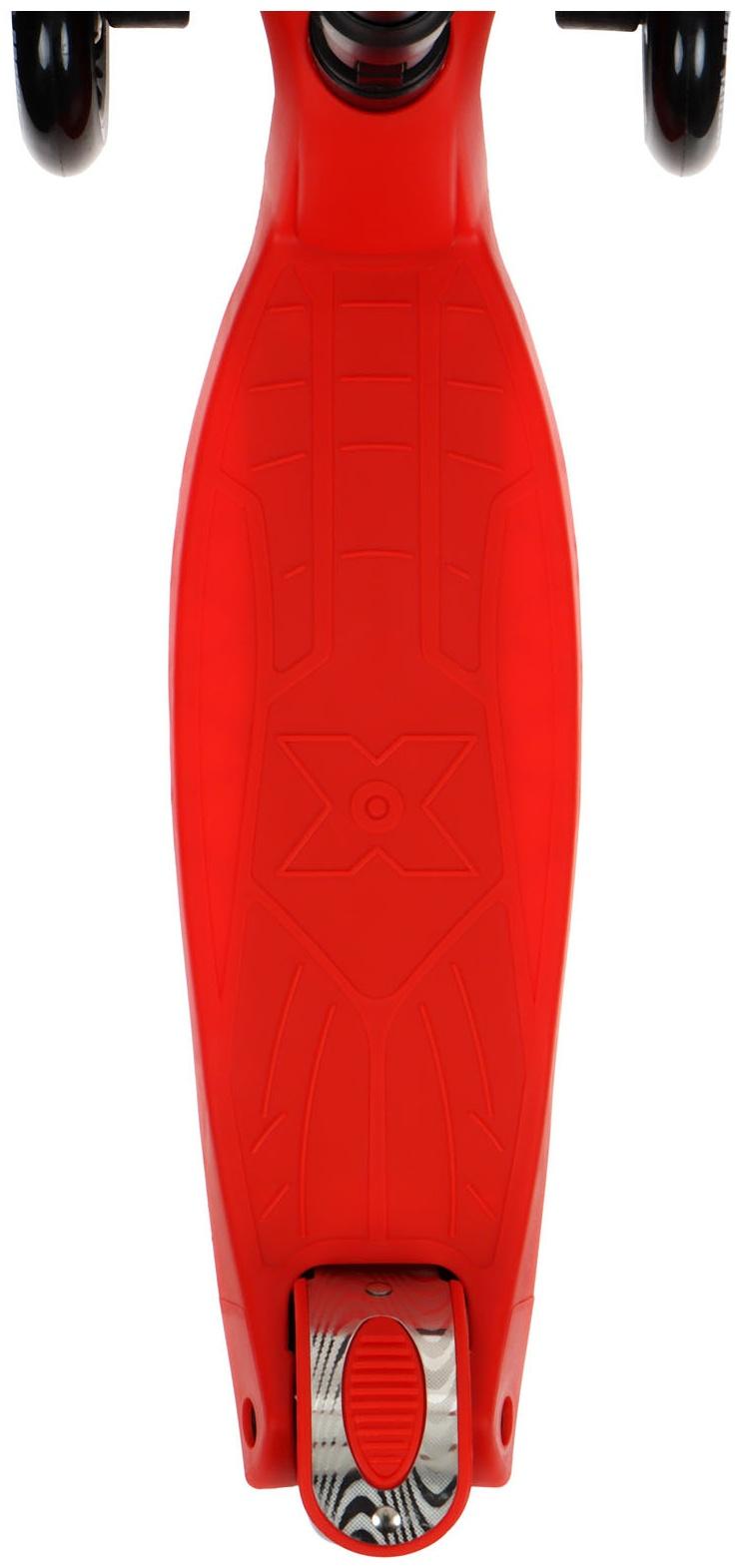 Самокат складной GRAFFITI, колеса световые PU 120/70 мм, ABEC 7, цвет красный