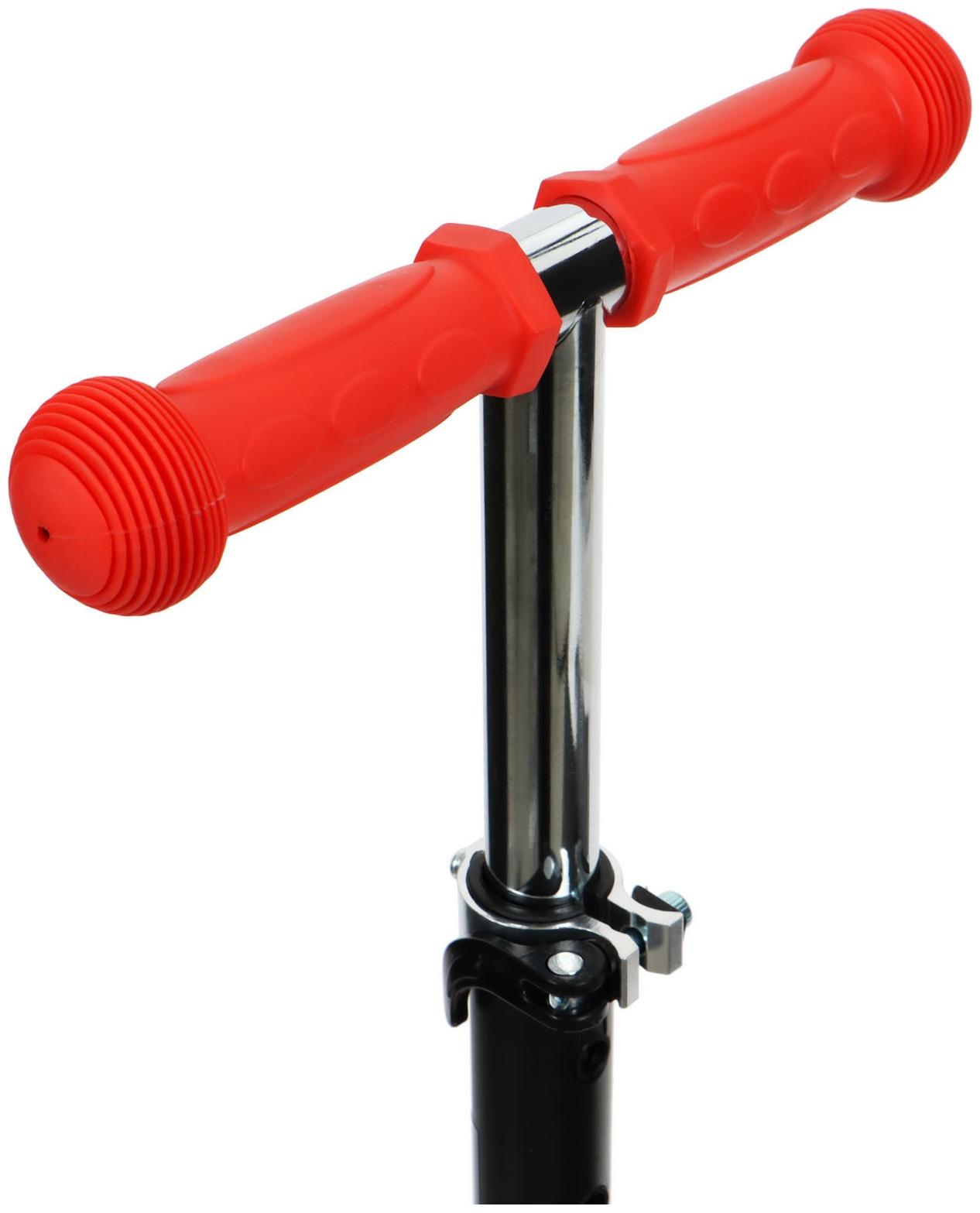 Самокат складной GRAFFITI, колеса световые PU 120/70 мм, ABEC 7, цвет красный