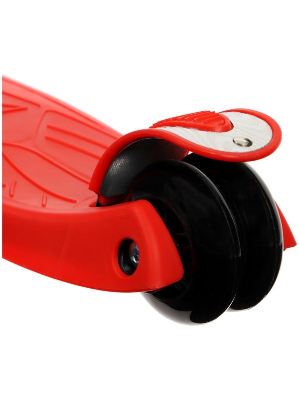 Самокат складной GRAFFITI, колеса световые PU 120/70 мм, ABEC 7, цвет красный