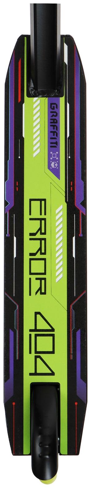 Самокат трюковый GRAFFITI Turn 23, колеса PU 100 мм, пластик диск, 85А, резьб. компрессия