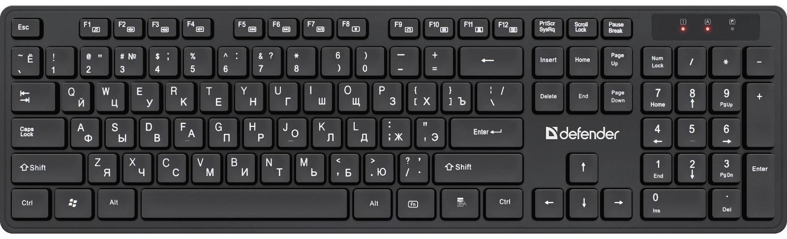 Комплект клавиатура и мышь Defender Lima C-993,беспроводной,мембран,1000 dpi,USB,черный