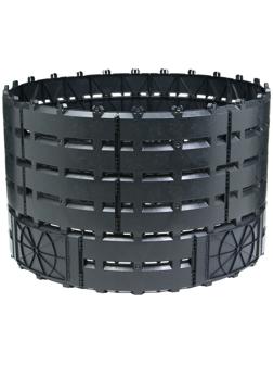 Компостер пластиковый, 1200 л, 117 х 108 х 108 см, черный  с рисунком