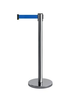 Столбик ограждения Alt с вытяжной лентой 5м сталь нерж.полированная синий