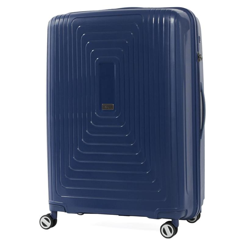Чемодан 4-х колесный 100% полипропилен FABRETTI, синий, EN3520-28-8