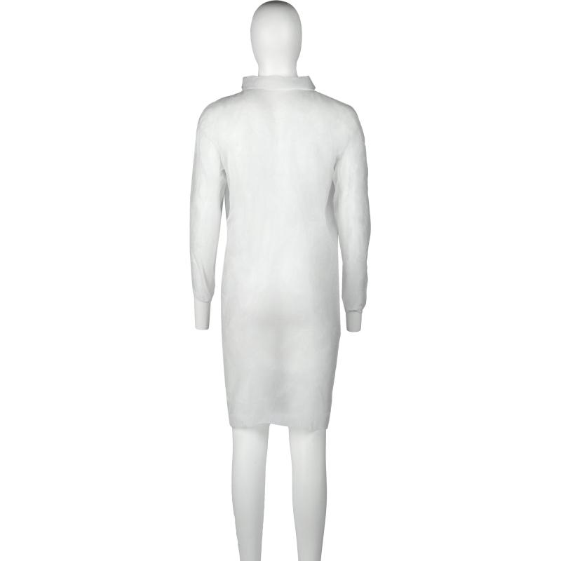 Халат однораз медицинскийна кнопках 30 гр/м2 XXXL индивид уп 100шт/кор