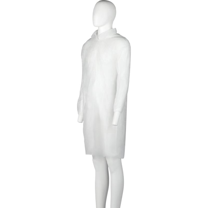 Халат однораз медицинскийна кнопках 30 гр/м2 XXXL индивид уп 100шт/кор