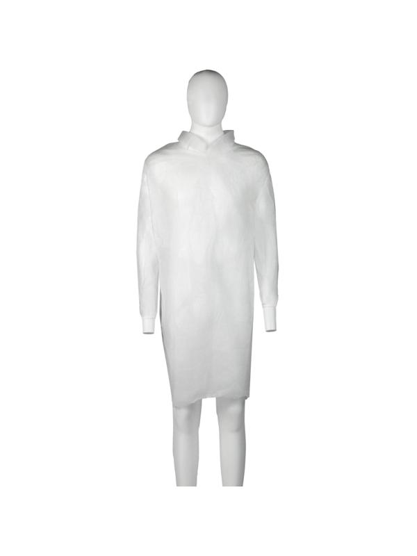 Халат однораз медицинскийна кнопках 30 гр/м2 XXXL индивид уп 100шт/кор
