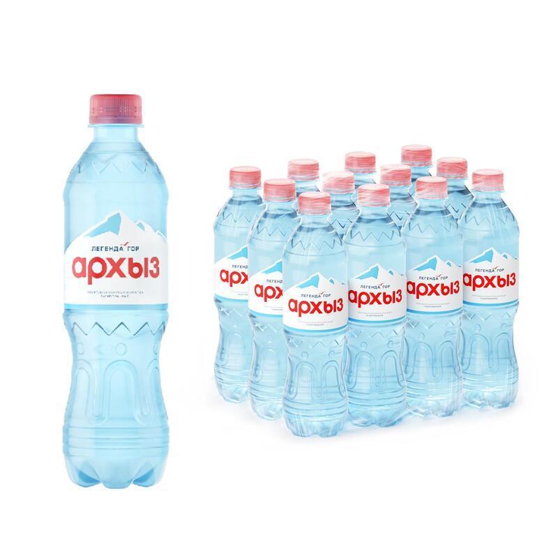 Вода минеральная Легенда Гор Архыз 0,5л газ пэт