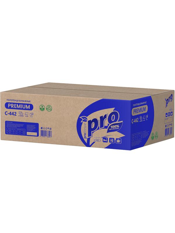 Полотенца бумажные Z слож PROtissue 2сл 200л 21пач/уп С442