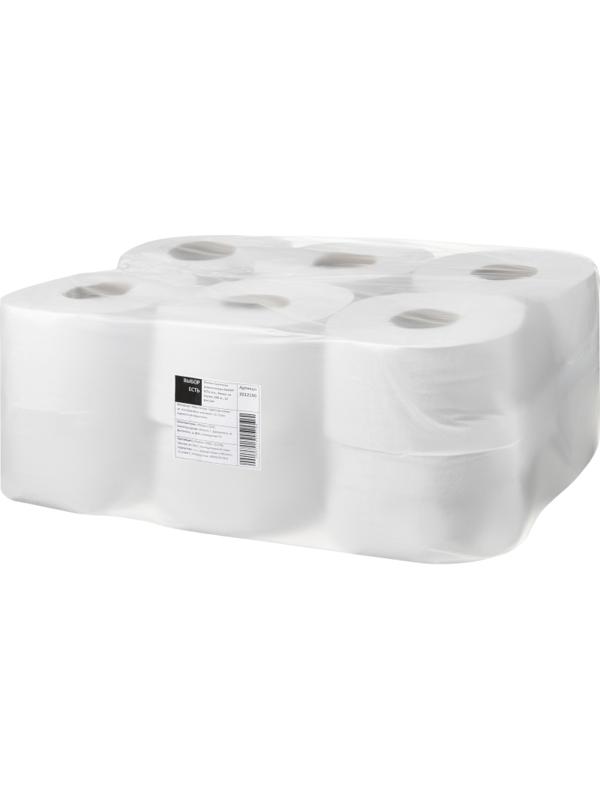 Бумага туалетная д/дисп Выбор Есть 1сл бел втор на втул 200м 12рул/уп
