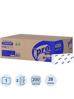 Полотенца бумажные Z слож PROtissue 1сл 200л 28пач/уп С446