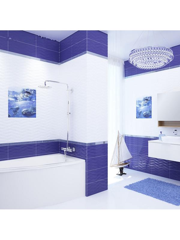 Панно Wave WA2T123D Дельфин (набор 3 шт.), фиолетовое, 600х440 мм