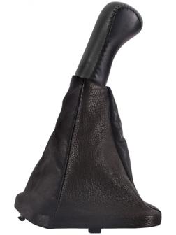 Ручка КПП ВАЗ 2110-12 рамка нат. кожа в блистере, чёрный