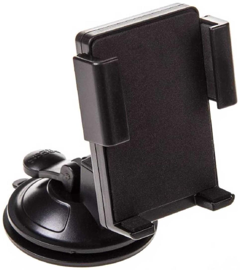 Держатель телефона на лобовое стекло и панель на присоске Skyway, короткая жесткая ножка, чер, S00301039