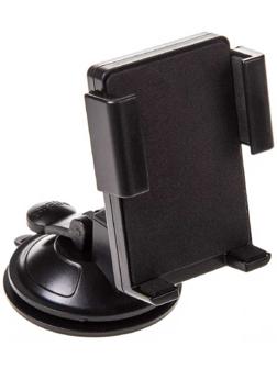 Держатель телефона на лобовое стекло и панель на присоске Skyway, короткая жесткая ножка, чер, S00301039