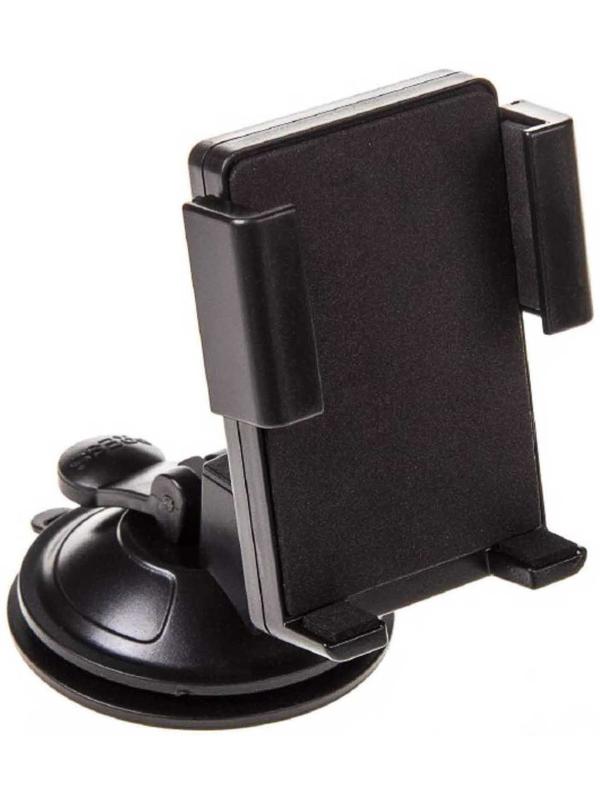 Держатель телефона на лобовое стекло и панель на присоске Skyway, короткая жесткая ножка, чер, S00301039