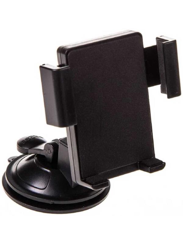 Держатель телефона на лобовое стекло и панель на присоске Skyway, короткая жесткая ножка, чер, S00301039