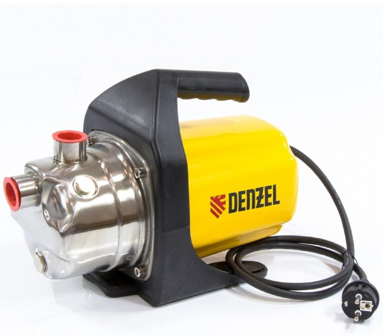 Садовый поверхностный насос Denzel GP1000Х, 1000Вт, 3500л/ч, подъем 44м, 4,4бар, нержавейка   481424