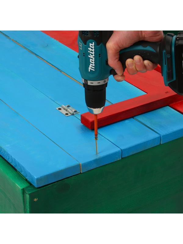 Песочница деревянная, с крышкой, 130 × 130 × 52 см, сосна, крашеная