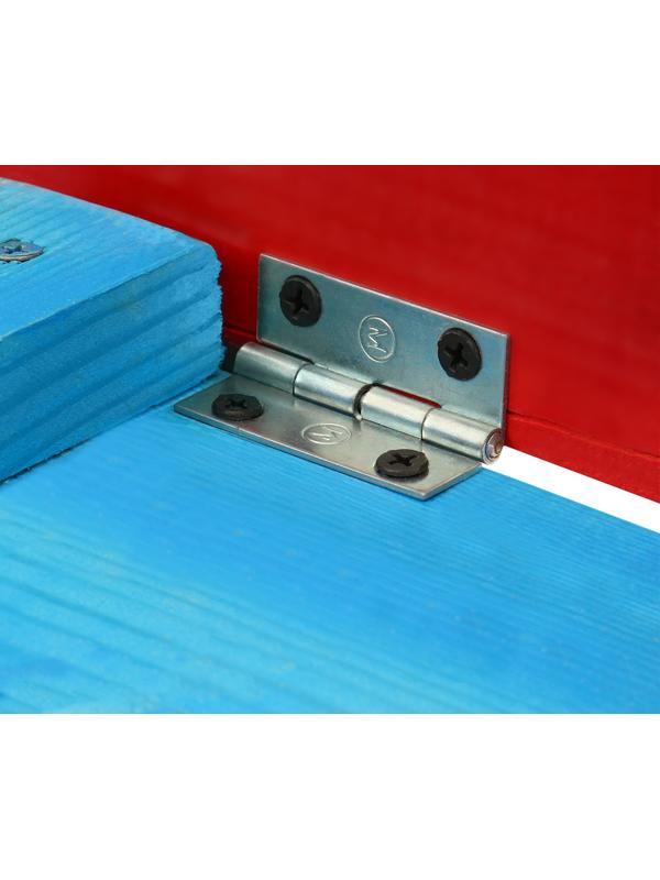 Песочница деревянная, с крышкой, 130 × 130 × 52 см, сосна, крашеная